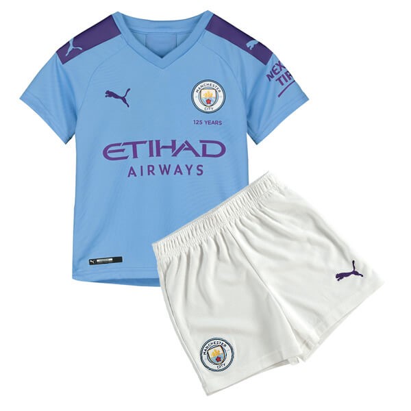 Camiseta Manchester City Primera equipo Niño 2019-20 Azul Claro